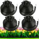 4 Inch Tall Landscape Edging, 132FT Garden Lawn Edging Kit with 120 Spikes, No Dig Plastic Border for Flower Beds, Pathways, Driveways, Weed Barrier