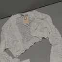 XUNZRLN Women's Open Front Bolero Shrug Lightweight Knit Hollow Out Cropped Cardigan, Large