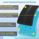 MINOLL Back Stretcher for Lower Back Pain Relief, Multiple Level Adjustable Arch Lumbar Back Cracker Board, Back Cracking Device, Back Massager for Scoliosis, Spine Decompression Support (Dark Blue)