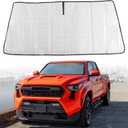 Trumgeta Custom Fit Windshield Sun Shade Fit for Toyota Tacoma 2024 2025 2026, Complete Light & UV Blocking Foldable Sunshade 4th Gen Tacoma Accessories