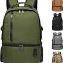 TUGUAN Insulated Cooler Backpack 38 Cans Double Deck Leakproof Lightweight Soft Lunch Backpack Small Cooler Bag Beach Picnic (8901-green)