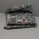 Green 3x10 Washable Runner Rug: 10ft Runners for Hallways Soft Non Slip Kitchen Rugs for Bedroom Bathroom Entryway - Stain Resistant Vintage Floral Carpet (Dark Green Multi, 3X10)