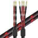 k4B-2B Bi-Wire Speaker Cable (2 Banana Plugs - 4 Banana Plugs), 1pair Set (Total 12banana Plugs), k4B-2B (3M(9.8ft))