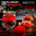 Candle Charisma Red Floating Candles 3 Inch (Set of 24)  8-Hour Dripless, Smokeless Burn with Natural Flickering Flame  Perfect for Weddings, Centerpieces, Pool Nights & Special Events