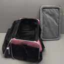 Petskd Top-Expandable Pet Carrier 18x11x11 Inches Delta American United Airline Approved, Soft-Sided Carrier for Small Cats and Dogs with Locking Safety Zippers and Anti-Scratch Mesh(Pink)