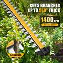 Cordless Hedge Trimmer Compatible with DeWalt 20V MAX Battery, 22-Inch Electric Bush Trimmer with Dual-Action Blade, 5/8-Inch Cutting Capacity, Lightweight Shrub Trimmer for Gardening (Tool Only)