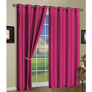 J&V TEXTILES 2 Panels Solid Grommet Semi Sheer Faux Silk Window Curtain Drapes Treatment in 84" Length (Burgundy)
Visit the J&V TEXTILES Store