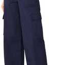 Amazon Essentials Women's High-Rise Relaxed-Fit Full-Length Cargo Pants (2, Navy)