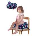 Babelio Ergo-Designed Booster Seat for Kitchen Chair, Promote Proper Upright Posture, Toddler Booster Seat for Dining Table, Removable & Washable Cover, Blue Dinosaur