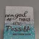 Photo Album 4x6 Photos - 60 Photos Capacity PU Leather Cover Photo Album with Strong Elastic Band, Portable Picture Album for Family Wedding Wedding Anniversary, Christian Bible Verse