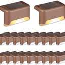 SOLPEX 20 Pack Solar Deck Lights Outdoor, Waterproof Led Lights for Outdoor Stairs, Step, Fence, Yard, Patio, and Pathway(Warm White)