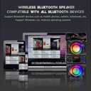 Bluetooth Speaker, 40W (60W Peak) Portable Wireless Speaker with Colorful Lights, Double Subwoofer Heavy Bass, FM Radio, MP3 Player, Bluetooth 5.0, Loud Stereo speakers for Home Outdoor Party Camping