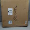 22"x 22" Large Cherry Wood Square Ottoman Serving Tray with Handles