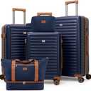 KUNEL Luggage Sets 5 Piece Suitcases with Wheels,ABS Hard Case Suitcases with Spinner Wheels, TSA Lock, Durable Travel Luggage