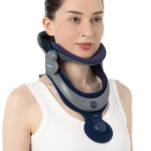 Velpeau Neck Brace for Neck Pain and Support, Soft Cotton Pads, Cervical Collar Restricting Cervical Motion, Relieves Discomfort and Spine Pressure (Air Pads Version)
