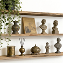 36 Inch Rustic Wood Floating Shelves Farmhouse Wooden Wall Shelves for Bathroom Bedroom Living Room Kitchen Office Set of  Light Brown