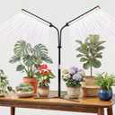 GooingTop Grow Light for Indoor Plants,5000K Full Spectrum Growing Plant Lamp with White Red Blue LED for Pots Succulents Seed Starting,Height Adjustable 10-32'' with Optional Dimming & Timer