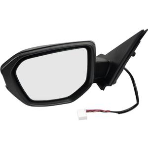 Driver Side Mirror Assembly 2016-2021 Compatible with Honda Civic Sedan Coupe Hatchback Left Rearview Mirror Heated Power Adjustable Glass Replace HO1320284, 76258TBAC02ZA (5 Pin Black)