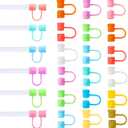 Silicone Straw Tips Cover, 8mm Reusable Straw Covers,Straw Covers Cap,Dust-Proof Straw Toppers,Straw Covers Cap Accessory,Drinking Straw Reusable Straw Tips Lids
 And Head Picture Hanger