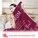 Step Mom Gifts, Christmas Step Mom Gift Wearable Blanket, Stepmom Hoodie Blankets, Stepmom Hooded Blanket 47x72 in for Birthday(Red), Mother's Day