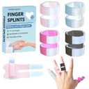 4Pcs Color Thumb Finger Splint, Trigger Finger Splints, Finger Brace,Injured Mallet Finger,Broken Fingers Straightening,Pain Relief,Arthritis or Support for Fingers,Suitable for thumb, Index, Middle, Ring, Pinky Finger