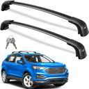 Wonderdriver Roof Rack Cross Bars 300lbs Compatible with Ford Edge 2015-2024,Heavy Duty Aluminum Lockable Roof Rails Crossbars Cargo Canoe Black Rooftop Cargo Carrier Luggage.
