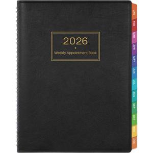 2026 Appointment Book - 2026 Daily Hourly Planner, Large Planner Weekly Monthly Appointment Book 2026, 8.5" x 11", Jan 2026- Dec 2026 Planner with 15-Minute Interval - Black