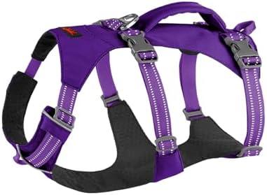 Tuff Pupper Escape Proof Dog Harness for Extra Small Dogs | No Pull Lightweight Adjustable Harness | No Escape Multifunctional Outdoor Pet Gear | Strong Durable Breathable | Secure Comfortable Fit XXS (Purple)
