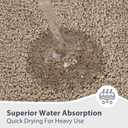 anllugs Bathroom Rugs 24" x 60", Non-Slip Extra Soft Absorbent Bath Rugs, Machine Washable Quick Dry Bath Mats for Bathroom Floor, Shower, Bathtub and Sink, Taupe & Dark Brown