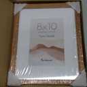 Fun Memories 8x10 Picture Frame, Natural Solid Teak Wood Photo Frame with HD Tempered Glass, Modern Simple 8x10 Wooden Frame Matted to 5x7, Wall or Tabletop Display