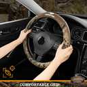 Mossy Oak Camo Steering Wheel Cover, Durable Grip Car Steering Cover, Universal Fit 14.5"15.5" - Made with Premium Beige PVC Leather and Cotton Fabric, Anti-Slip - Official Licensed Product