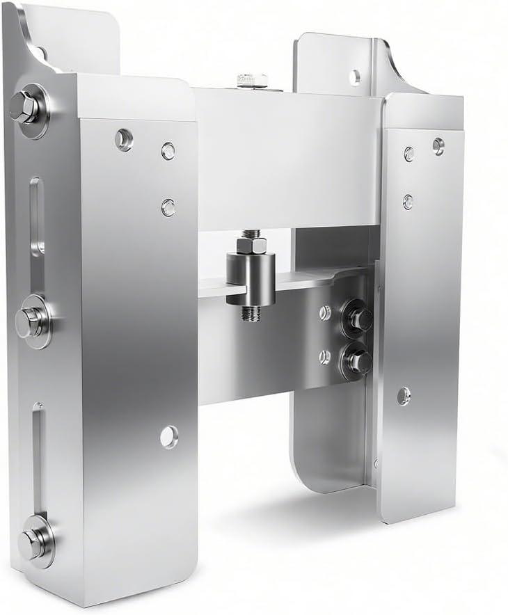 BARTOO 4" Set Back Jack Plate Manual Power Lift Transom Adjustable Jack Plate for Outboard Boat Motor