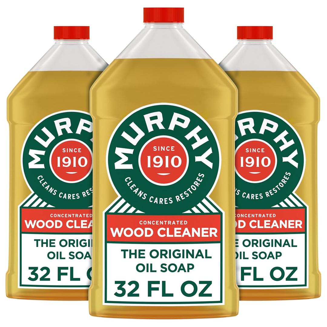 Murphy Oil Soap Concentrated Formula, Wood Cleaner, No-Rinse Floor Cleaner, Citronella Oil Scent, 32 fl oz Bottle (3 Pack)