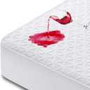 Premium 100% Waterproof Mattress Protector Queen Size, Breathable Bed Cover 3D Air Fabric Cooling Mattress Pad Cover Smooth Soft Noiseless Washable, 8''-21'' Deep Pocket (White)