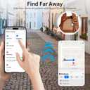 Air Tracker Tags-4 Pack, 5.3 Bluetooth Tracker Work with Apple Find My (iOS Only), 100dB Sound, Smart Tag with Keychain/Lanyard, Item Finder for Luggage/Key/Suitcase, Replaceable Battery, Black.