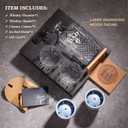 Gifts for Men Dad, Whiskey Decanter Set with Gift Box, Unique Christmas from Daughter or Son, Perfect Birthday and Retirement Present for Men - Includes 2 Ice Molds, 2 Coasters, and a Gift Card, 7 Count