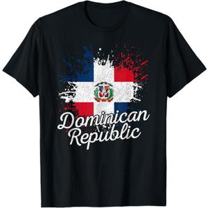 Dominican Republic Apparel Co. Dominican Republic Patriotic Dominican Flag T-Shirt, M