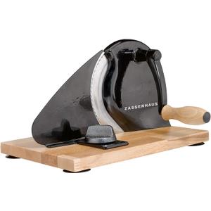 Zassenhaus Original Classic Adjustable Bread Slicer for Uniform Slices - Bread Slicer for Homemade Bread - 18/8 Stainless Steel Blade Sourdough Cutter - Black, 11.75" x 8"