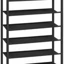 HOOBRO Shoe Rack, 6 Tier Shoe Storage Organizer with 2 Non-Woven Drawers, 15-20 Pairs of Shoes for Entryway, Shoe Shelf with 5 Oxford Fabric Shelves and Wooden Top, Closet, Rustic Brown BF79XJ01