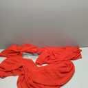 DUOBAO Chiffon Backdrop Curtain-2 Panels 29x108-Inch Red Wedding Fabric Drapes Beach Curtains for Living Room Voile Window Drapes Photography Background for Wedding Ceremony (Red)