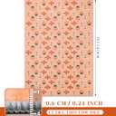 YIHOUSE Orange Floral Washable Area Rug 5'x7'- Small Colorful Living Room Rug Ultra-Thin Non-Slip Area Rug for Bedroom, Nursery Room, Kids Room (Orange, 5x7ft)