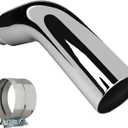 Universal 4" to 6" Exhaust Elbow Pipe with Steel Clamp - Silver Chrome or Black Painted for Car, Truck & Diesel