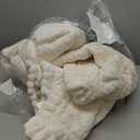 Faux Fur Throw Blanket for Couch & Bed, Ultra Soft Fluffy Rabbit Bubble Blanket - Cozy Fuzzy Warm Blanket for Women, Girls, Perfect Valentine‘s Day Gift, Home Decor (White, 39" x 63")