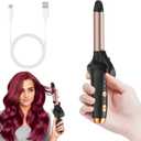 Cordless Curling Iron Hair Curler for use on Medium and Long Hair