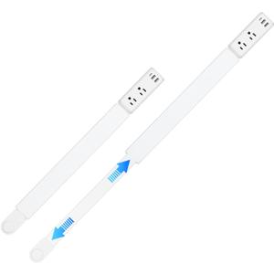 Outlet Electrical Outlet Extender Stick with USB-A&USB-C&2 AC Outlets,Telescopic Plug Extends 22"-34",180 Rotating & Extendable for Hard-to-Reach Outlets Behind Couch,Bed,Nightstand,Desk