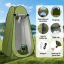Portable Shower for Camping, 6000mAh Rechargeable Camp Shower Pump with Large Capacity Foldable Bucket, Filtered Shower Head, Outdoor Camping Shower Kit for Travel, Pet Bath, Car Washing, 6.6 Gallons with Heater & Tent