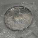 MyGift 11 Inch Silver Round Tray - Hammered Metal Serving Tray & Decorative Silver Platter for Vanity Display - Handcrafted in India