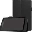 Asng Fire HD 8 2018/Fire HD 8 2017/Fire HD 8 2016 Case - Premium PU Leather Folio Stand Cover Case with Auto Wake/Sleep for Fire HD 8 (8th / 7th / 6th Generation) (Black)