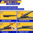 3 wipers Replacement for 2015-2023 Ford Edge, Windshield Wiper Blades Original Equipment Replacement - 28"/28"/15" (Set of 3) Pinch Tap