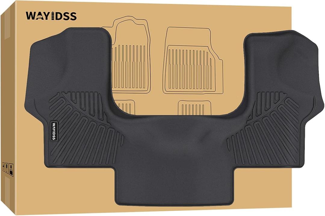 Floor Mats for 2015-2025 2026 Chevrolet Express & GMC Savana 1500/2500/3500,TPE All Weather Protection Chevy Express Front Row mat, Black mat Accessories
